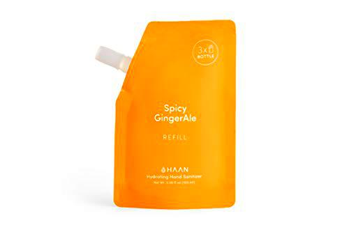 HAAN Desinfectante de Manos | BOLSA DE RECARGA para Dispensador HAAN | 100 ml | Desinfectante Hidratante con Aloe Vera | Antiséptico | SPICY GINGER ALE