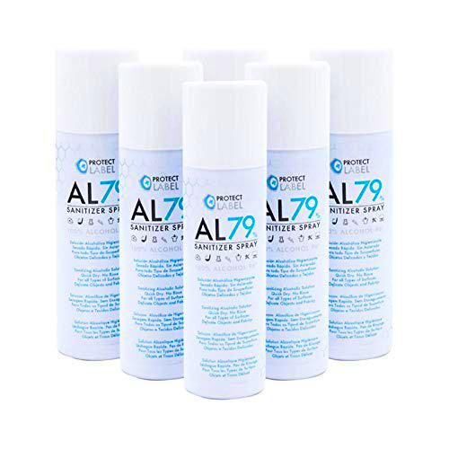 Hidroalcohol Spray 6 x 500ml. Higienizante manos y superficies 79% Alcohol Aerosol Hidroalcohólico