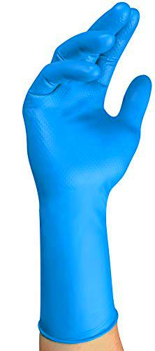 Ansell MICROFLEX 93-283 Nitrilo Guantes Desechables con Agarre Texturizado para la Preparación de Alimentos o de Limpieza