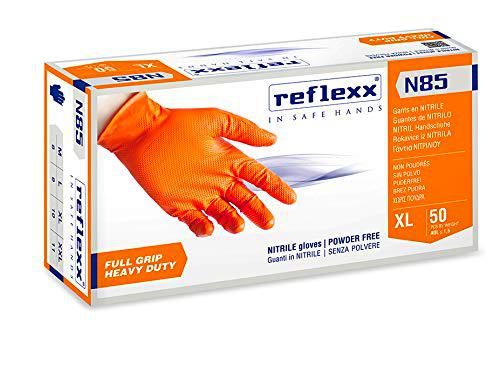 Reflexx N85 - Guantes de nitrilo con agarre completo