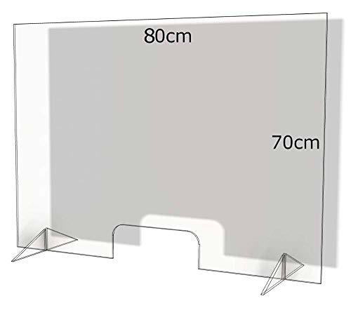 Protección contra vómitos de plexiglás, 80 x 70 cm