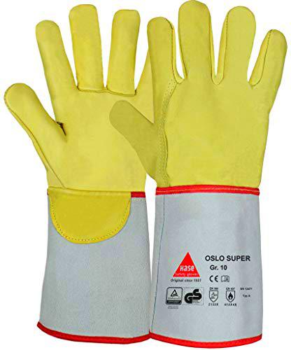 strongAnt 6 PARES - Guantes de soldadura Oslo Super fabricados en piel flor vacuno