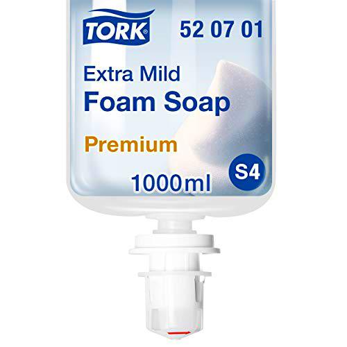 Tork 520701 Jabón en espuma extra suave / Jabón compatible con el sistema S4 / 1 litro / Neutro