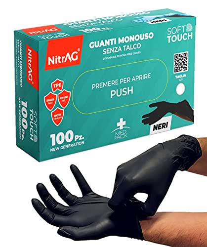 100 guantes desechables de TPE sin látex, guantes de trabajo desechables