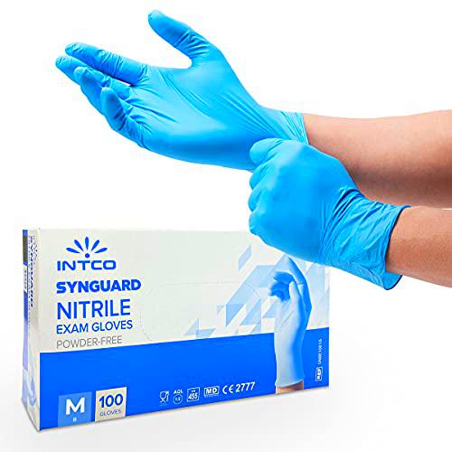 PLUS Guantes Nitrile desechables, sin polvo, sin látex